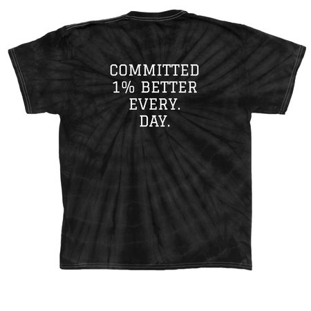 EAX Tie Dye, a Black Classic Tie Dye Tee (back-view)