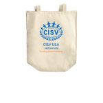 Totes: 50th Birthday, a Natural Over-the-Shoulder Shopping Tote Bag (back-view)