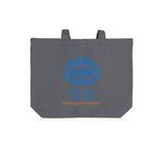 Totes: 50th Birthday, a Storm Grey Cotton Canvas Tote Bag (back-view)
