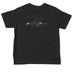 Toddler Heart/Mtns, a Black Toddler Tee (back-view)