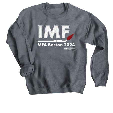 IMF2024, a Dark Heather Crewneck Sweatshirt