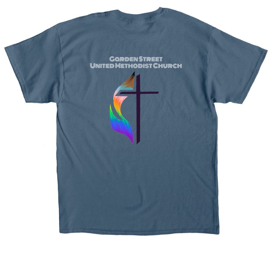 Love! Serve! Lead!, a Indigo Blue Classic Unisex Tee (back-view)