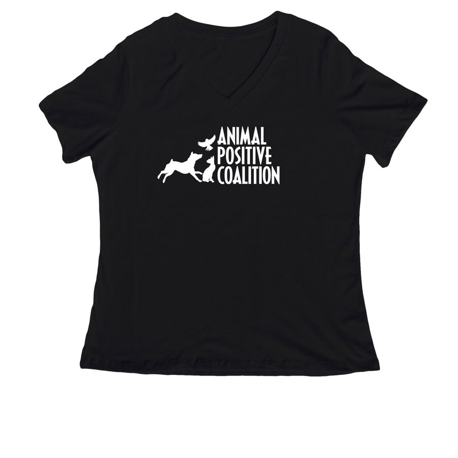 APC Shirts Logo Front/Back, a Black Women's Relaxed V-Neck Tee