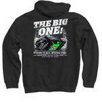 The Big One! (Double-Sided Sweatshirt), a Black Pullover Hoodie (back-view)