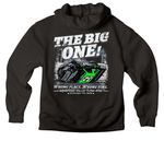 The Big One! (Double-Sided Sweatshirt), a Black Premium Heavyweight Pullover Hoodie (back-view)
