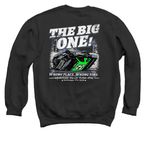 The Big One! (Double-Sided Sweatshirt), a Black Crewneck Sweatshirt (back-view)
