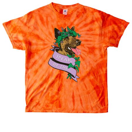 Speak of the Devil Weed Queen, a Orange Classic Tie Dye Tee