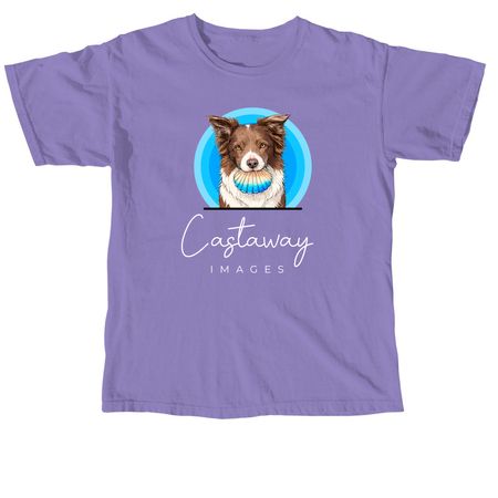 Shirts & Hoodies (White Text), a Violet Comfort Colors Unisex Tee