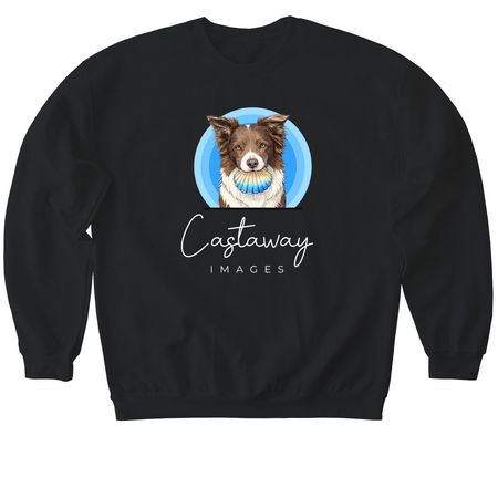Shirts & Hoodies (White Text), a Black Softstyle Crewneck Sweatshirt