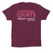 Everybody Counts Or Nobody Counts Fundraiser, a Maroon Premium Cotton Tee