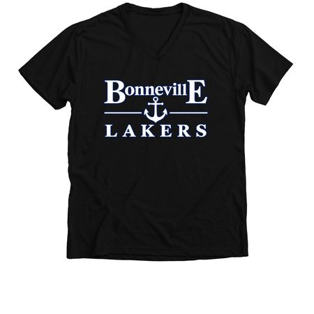 Old Skool Theme, a Solid Black Blend Premium V-Neck Tee