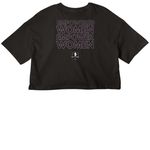 JAZ SWAG, a Black Women?s Cropped Cotton Tee (back-view)