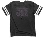 JAZ SWAG, a Vintage Smoke / White Football Jersey Tee (back-view)