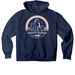 Classic Rewild Rainbow (White Logo), a Navy Premium Heavyweight Pullover Hoodie