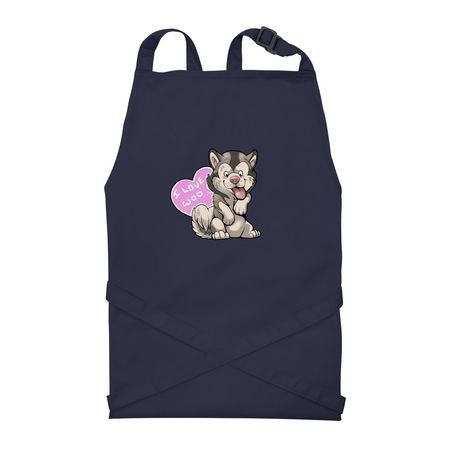 Cooking along, a Navy Recycled Bib Apron
