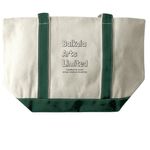 Balkoia Arts Limited - Tote Bags, a Natural/Forest Large Two-Tone Canvas Tote Bag (back-view)