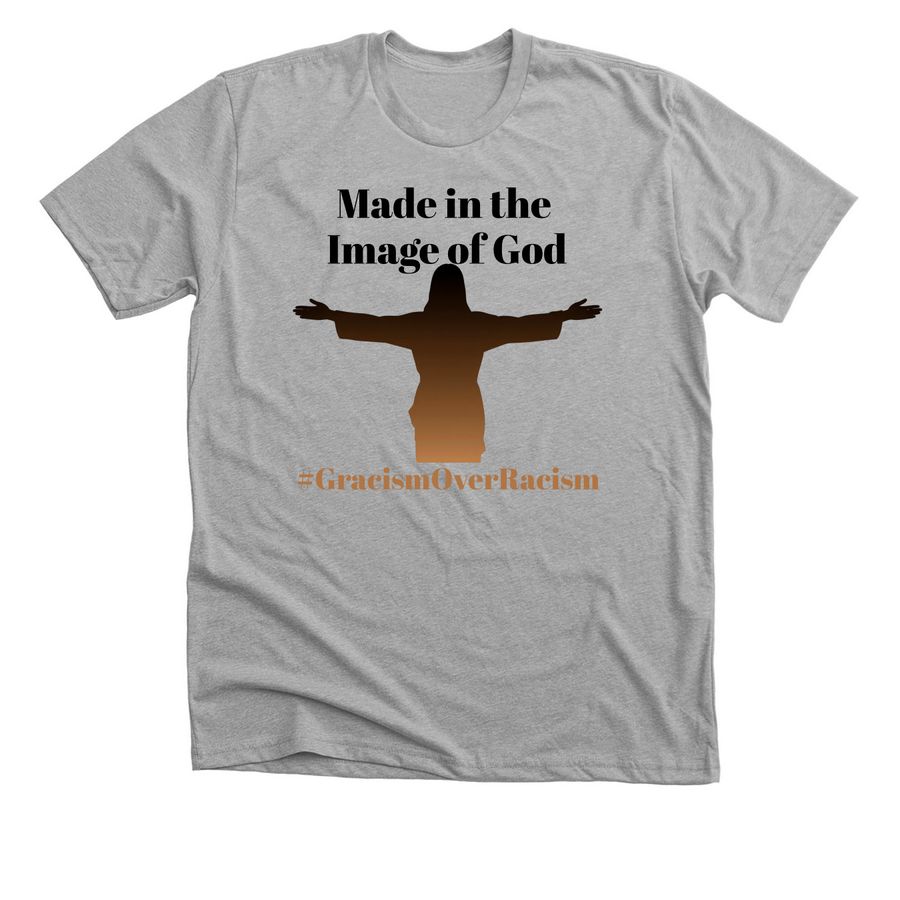 Made in the Image of God, a Athletic Heather Premium Unisex Tee