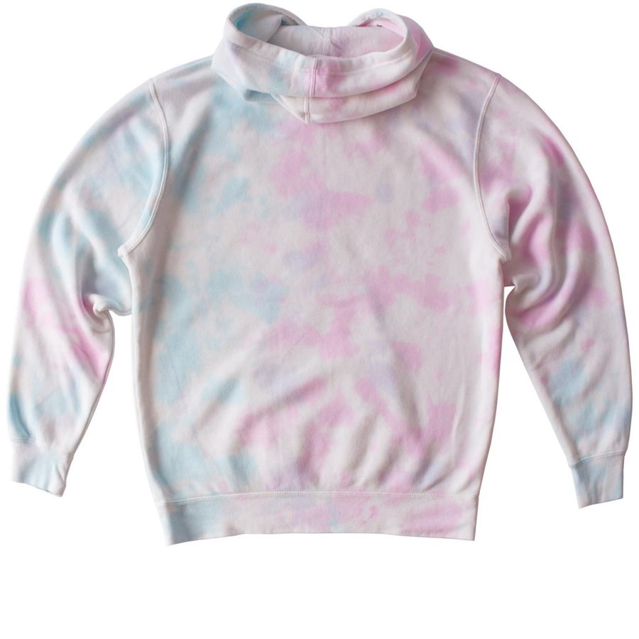 Dispatch & Control&nbsp;, a Cotton Candy Youth Tie Dye Pullover Hoodie (back-view)