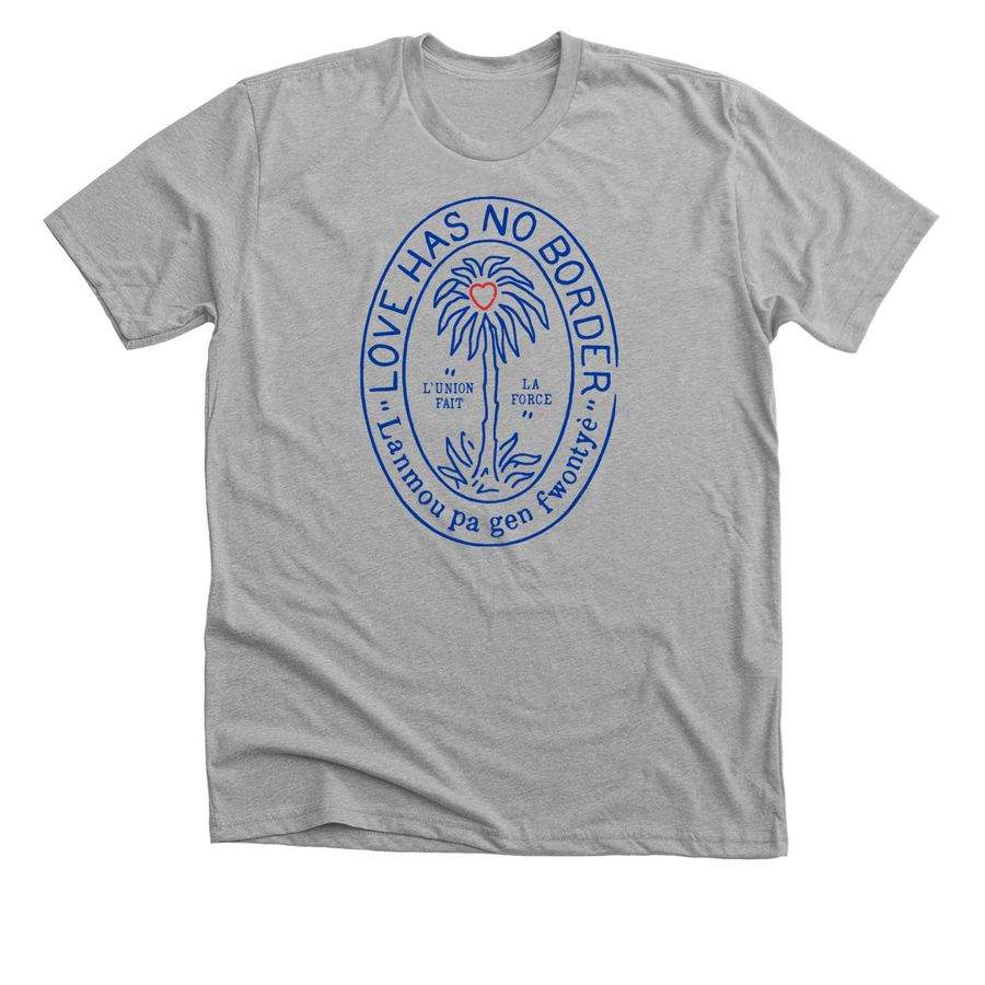 Support Haitian Immigrants in Springfield, OH, a Athletic Heather Premium Unisex Tee
