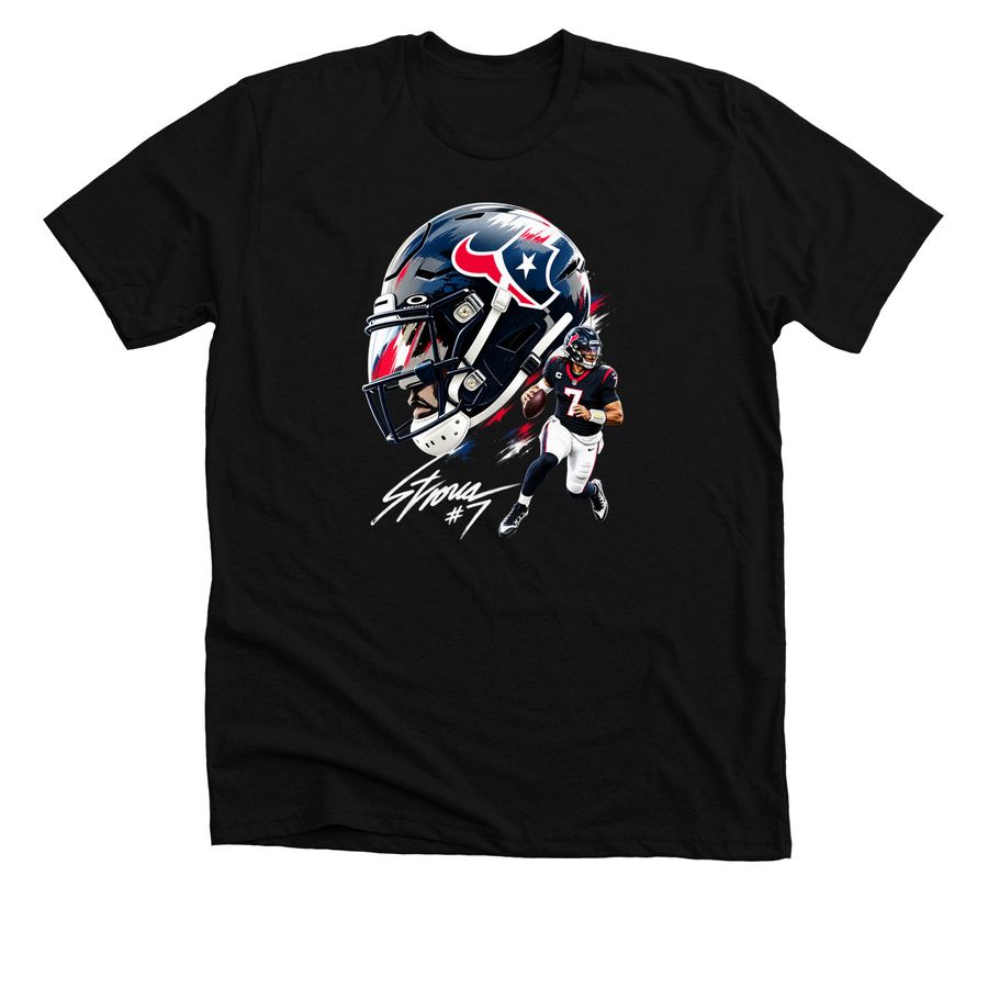 C.J. Stroud Texans 2026 Vintage T-Shirt, a Solid Black Blend Premium Unisex Tee