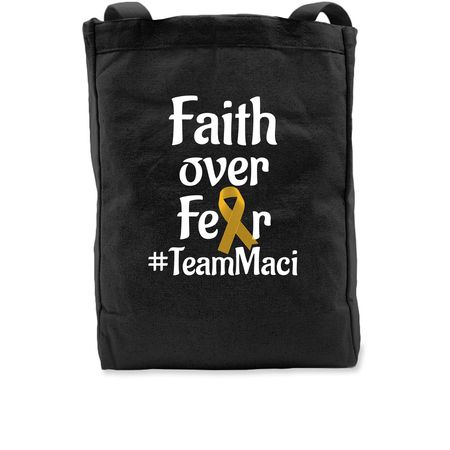 Team Maci tote, a Black Recycled Cotton Tote Bag