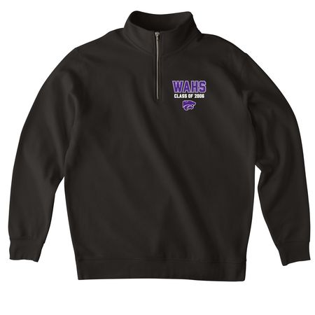 Outerwear, a Black Midweight Quarter Zip Pullover