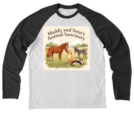 Farm shirt&nbsp;, a Space Black/ Bright White Allmade Eco Triblend Colorblock Raglan Long Sleeve Tee