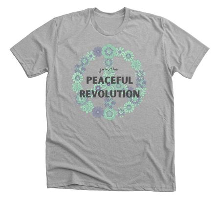 Peaceful Revolution&nbsp;, a Athletic Heather Premium Unisex Tee