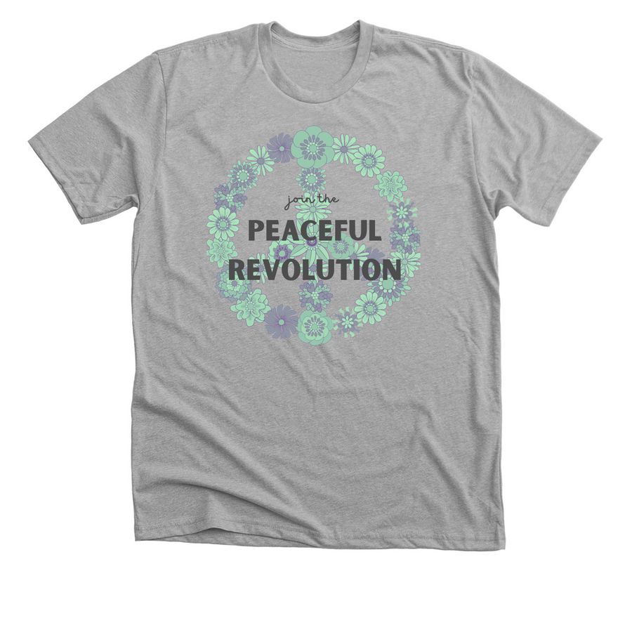 Peaceful Revolution&nbsp;, a Athletic Heather Premium Unisex Tee