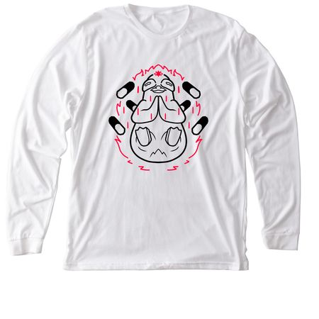 WRONG PILLS! ? (Dark Theme), a Solid White Blend Premium Long Sleeve Tee