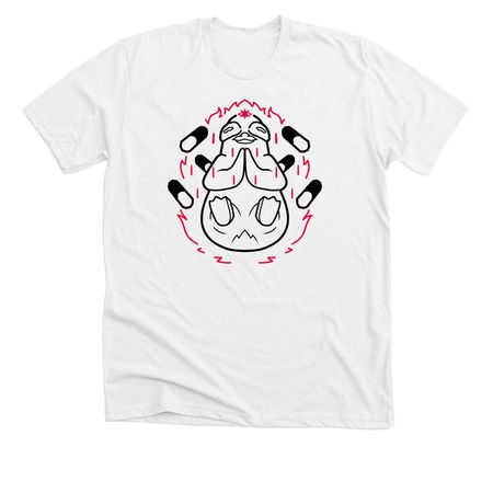 WRONG PILLS! ? (Dark Theme), a Solid White Blend Premium Unisex Tee