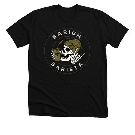 Barium Barista, a Solid Black Blend Premium Unisex Tee