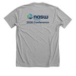 NASW VT 2026 Conference, a Athletic Heather Premium Unisex Tee (back-view)