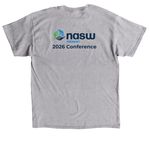 NASW VT 2026 Conference, a Sport Grey Classic Unisex Tee (back-view)