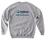 NASW VT 2026 Conference, a Sport Grey Softstyle Crewneck Sweatshirt (back-view)