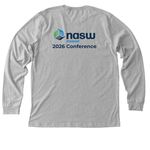 NASW VT 2026 Conference, a Athletic Heather Premium Long Sleeve Tee (back-view)