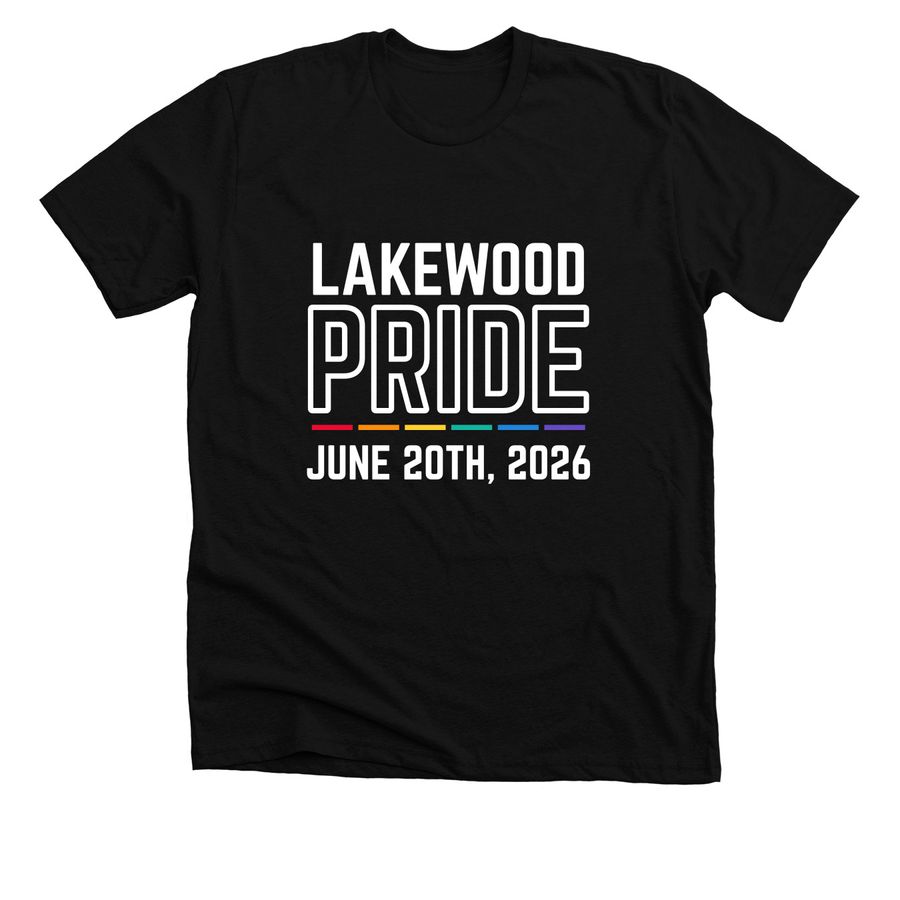 Black Shirt Lakewood Pride&nbsp;, a Solid Black Blend Premium Unisex Tee