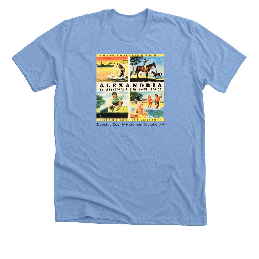 Fishbowl Region - Alexandria, a Heather Carolina Blue Premium Unisex Tee