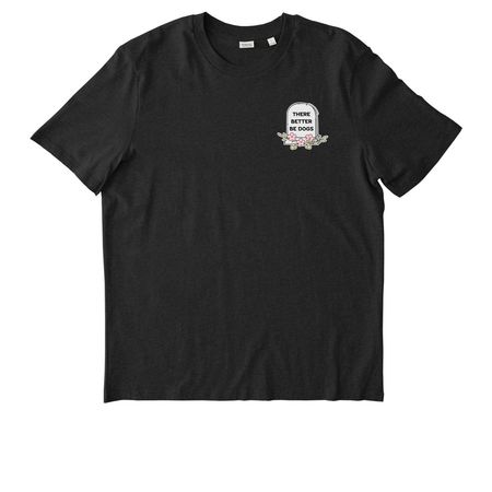 "There Better Be Dogs", a Dark Heather Grey Stanley/Stella Unisex Creator 2.0 Tee