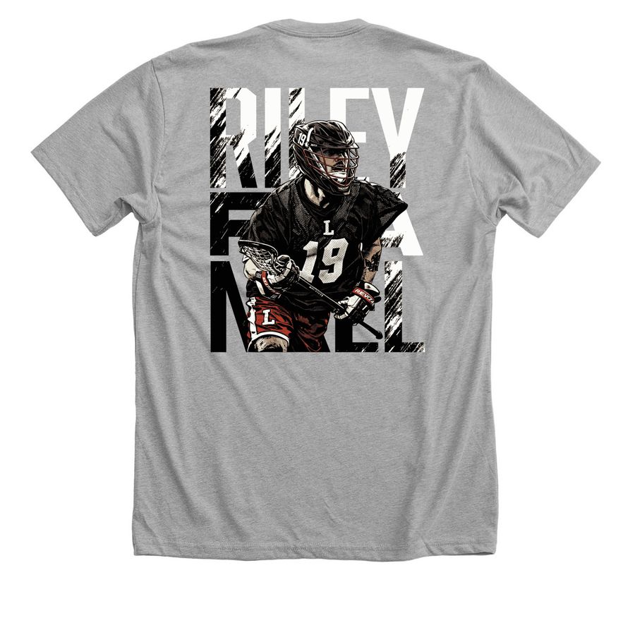 Riley Frankel, a Athletic Heather Premium Unisex Tee (back-view)