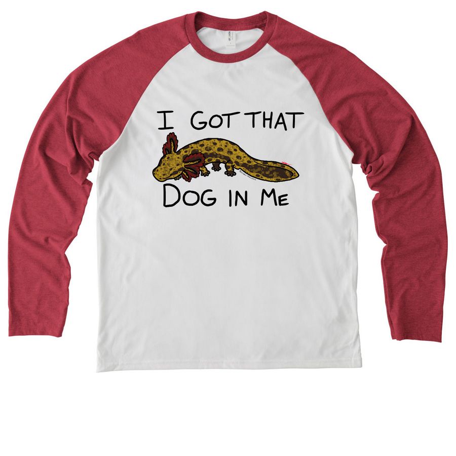 2026 Salamander Saturday, a Rise Up Red/ Bright White Allmade Eco Triblend Colorblock Raglan Long Sleeve Tee