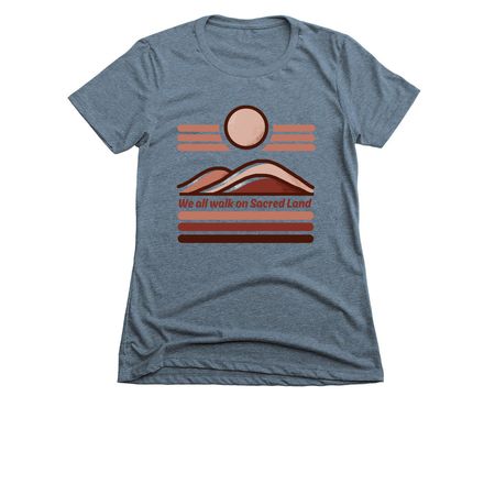 Sacred Land, a Indigo Women's Slim Fit Tee