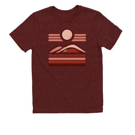 Sacred Land, a Vino Red Allmade Youth Eco Triblend Tee