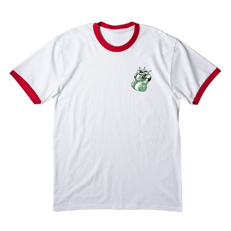 Camiseta Sustituto Vintage, a White/ Red Cotton Ringer Tee