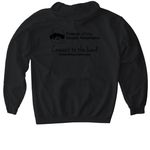 OUT in the Monument, a Black Gildan Softstyle Pullover Hoodie (back-view)