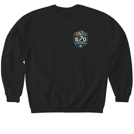 The River Heals, a Black Softstyle Crewneck Sweatshirt