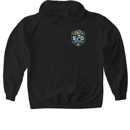 The River Heals, a Black Gildan Softstyle Pullover Hoodie