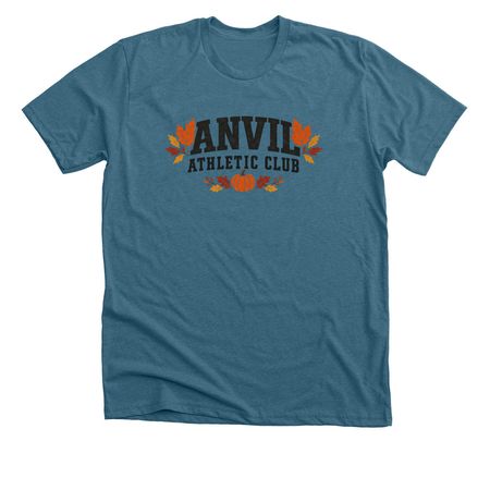 Autumn Anvil Apparel, a Heather Deep Teal Premium Unisex Tee