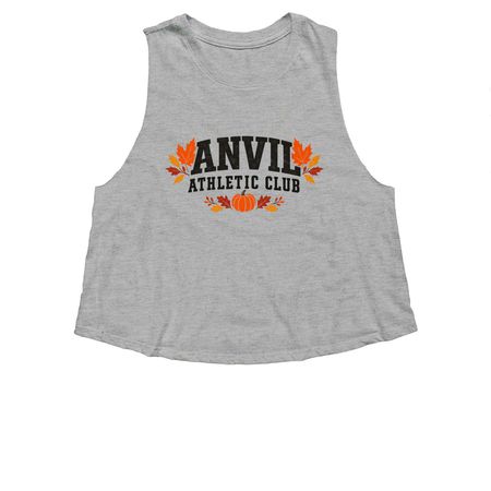 Autumn Anvil Apparel, a Athletic Heather Women's Cropped Racerback Tank