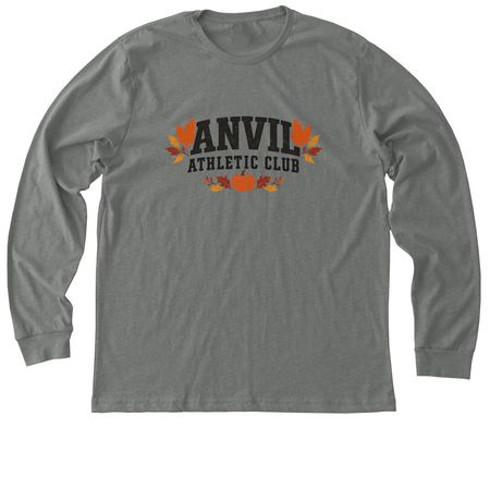 Autumn Anvil Apparel, a Deep Heather Premium Long Sleeve Tee